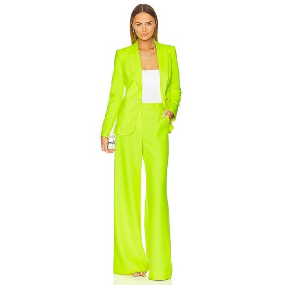 NWOT L'AGENCE Chamberlain Blazer in Chartreuse size 4 - Picture 4 of 10